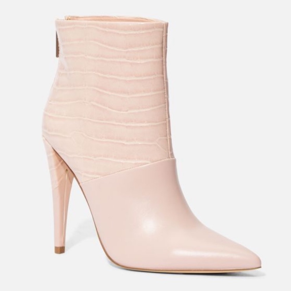 JF JUSTFAB Blush Wild Stiletto Bootie